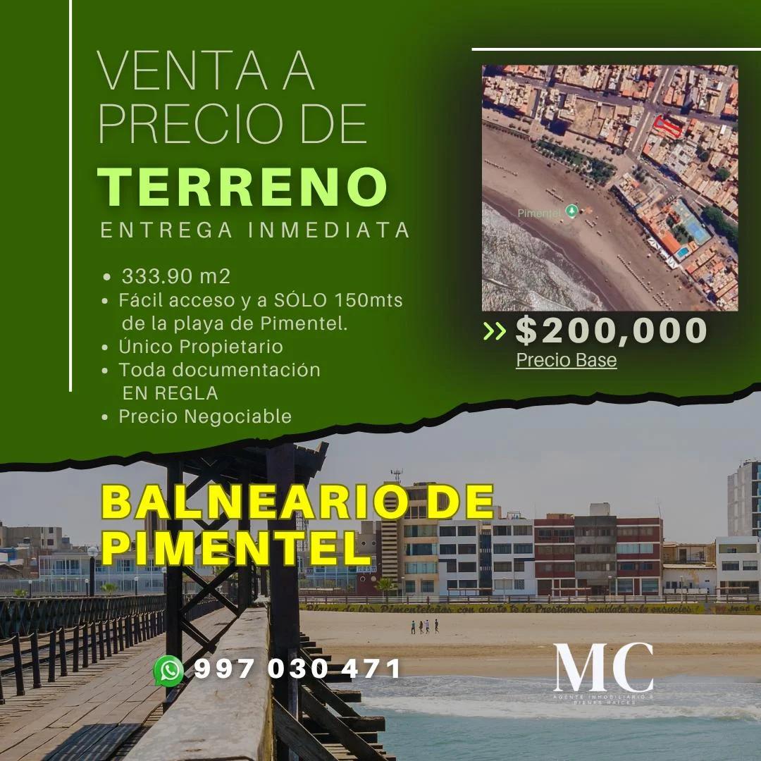 VENTA DE CASA COMO TERRENO EN PIMENTAL- CHICLAYO